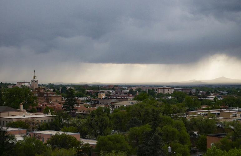 Rain clouds over Santa Fe